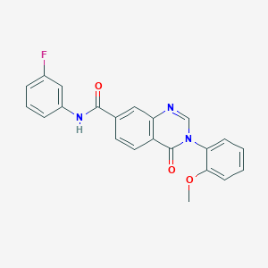 N-(3-fluorophenyl)-3-(2-methoxyphenyl)-4-oxo-3,4-dihydroquinazoline-7-carboxamide