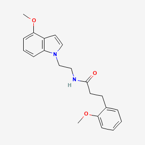 N-[2-(4-methoxy-1H-indol-1-yl)ethyl]-3-(2-methoxyphenyl)propanamide