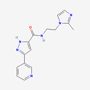 N-[2-(2-Methyl-1H-imidazol-1-YL)ethyl]-3-(3-pyridyl)-1H-pyrazole-5-carboxamide