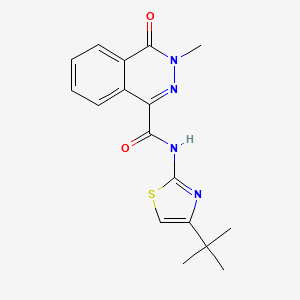 molecular formula C17H18N4O2S B10999689 N-(4-tert-butyl-1,3-thiazol-2-yl)-3-methyl-4-oxo-3,4-dihydrophthalazine-1-carboxamide 