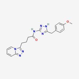 N-[3-(4-methoxybenzyl)-1H-1,2,4-triazol-5-yl]-4-([1,2,4]triazolo[4,3-a]pyridin-3-yl)butanamide