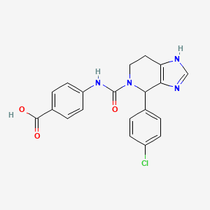 4-({[4-(4-chlorophenyl)-1,4,6,7-tetrahydro-5H-imidazo[4,5-c]pyridin-5-yl]carbonyl}amino)benzoic acid