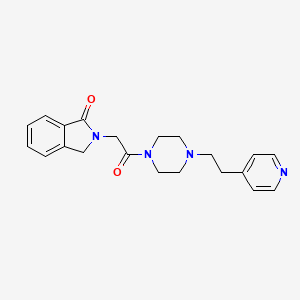 2-(2-oxo-2-{4-[2-(pyridin-4-yl)ethyl]piperazin-1-yl}ethyl)-2,3-dihydro-1H-isoindol-1-one