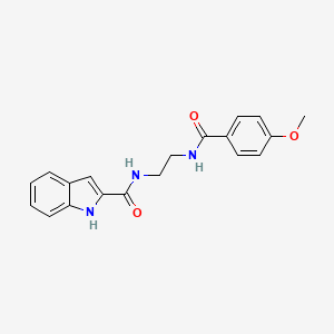 molecular formula C19H19N3O3 B10999726 N-(2-{[(4-methoxyphenyl)carbonyl]amino}ethyl)-1H-indole-2-carboxamide 