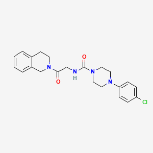 4-(4-chlorophenyl)-N-[2-(3,4-dihydroisoquinolin-2(1H)-yl)-2-oxoethyl]piperazine-1-carboxamide