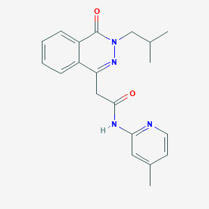 molecular formula C20H22N4O2 B10999731 2-[3-(2-methylpropyl)-4-oxo-3,4-dihydrophthalazin-1-yl]-N-(4-methylpyridin-2-yl)acetamide 