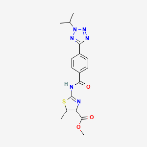 molecular formula C17H18N6O3S B10999738 methyl 5-methyl-2-[({4-[2-(propan-2-yl)-2H-tetrazol-5-yl]phenyl}carbonyl)amino]-1,3-thiazole-4-carboxylate 