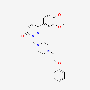 6-(3,4-dimethoxyphenyl)-2-{[4-(2-phenoxyethyl)piperazin-1-yl]methyl}pyridazin-3(2H)-one