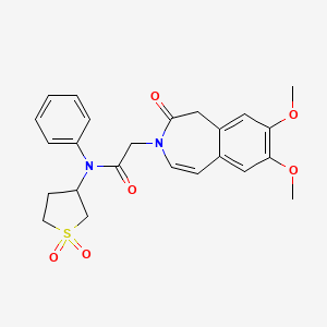 2-(7,8-dimethoxy-2-oxo-1H-benzo[d]azepin-3(2H)-yl)-N-(1,1-dioxidotetrahydrothiophen-3-yl)-N-phenylacetamide