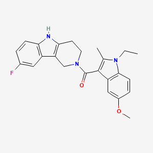 (1-ethyl-5-methoxy-2-methyl-1H-indol-3-yl)(8-fluoro-1,3,4,5-tetrahydro-2H-pyrido[4,3-b]indol-2-yl)methanone