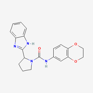 2-(1H-Benzimidazol-2-YL)-N-(2,3-dihydro-1,4-benzodioxin-6-YL)-1-pyrrolidinecarboxamide