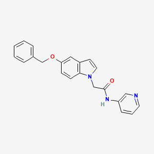 molecular formula C22H19N3O2 B10999844 2-[5-(benzyloxy)-1H-indol-1-yl]-N-(pyridin-3-yl)acetamide 