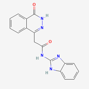 molecular formula C17H13N5O2 B10999858 N-(1H-benzimidazol-2-yl)-2-(4-hydroxyphthalazin-1-yl)acetamide 