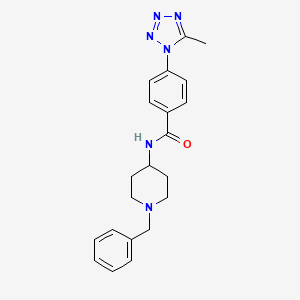 molecular formula C21H24N6O B10999863 N-(1-benzylpiperidin-4-yl)-4-(5-methyl-1H-tetrazol-1-yl)benzamide 