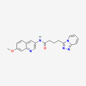 N-(7-methoxyquinolin-3-yl)-4-([1,2,4]triazolo[4,3-a]pyridin-3-yl)butanamide