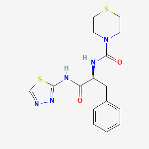 N-[(1S)-1-Benzyl-2-oxo-2-(1,3,4-thiadiazol-2-ylamino)ethyl]-4-thiomorpholinecarboxamide