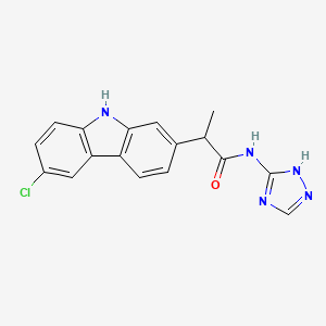 2-(6-chloro-9H-carbazol-2-yl)-N-(4H-1,2,4-triazol-3-yl)propanamide