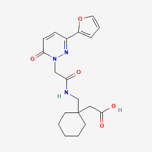 molecular formula C19H23N3O5 B10999901 {1-[({[3-(furan-2-yl)-6-oxopyridazin-1(6H)-yl]acetyl}amino)methyl]cyclohexyl}acetic acid 