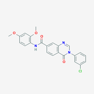 3-(3-chlorophenyl)-N-(2,4-dimethoxyphenyl)-4-oxo-3,4-dihydroquinazoline-7-carboxamide