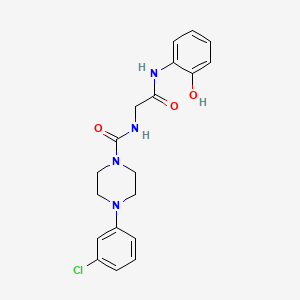 4-(3-chlorophenyl)-N-{2-[(2-hydroxyphenyl)amino]-2-oxoethyl}piperazine-1-carboxamide