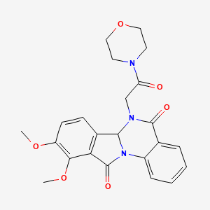 9,10-Dimethoxy-6-[2-(morpholin-4-yl)-2-oxoethyl]-6,6a-dihydroisoindolo[2,1-a]quinazoline-5,11-dione