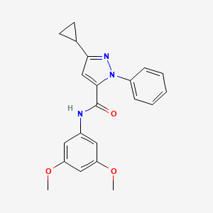 3-cyclopropyl-N-(3,5-dimethoxyphenyl)-1-phenyl-1H-pyrazole-5-carboxamide