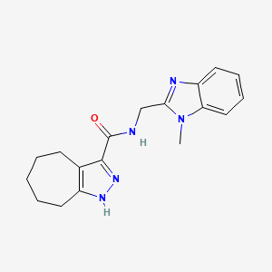 N-[(1-methyl-1H-benzimidazol-2-yl)methyl]-2,4,5,6,7,8-hexahydrocyclohepta[c]pyrazole-3-carboxamide