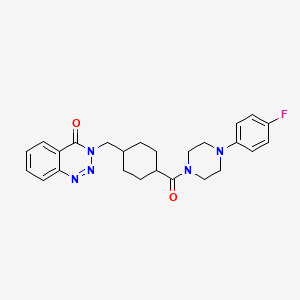 3-[(4-{[4-(4-fluorophenyl)piperazin-1-yl]carbonyl}cyclohexyl)methyl]-1,2,3-benzotriazin-4(3H)-one