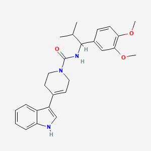 molecular formula C26H31N3O3 B10999994 N-[1-(3,4-Dimethoxyphenyl)-2-methylpropyl]-4-(1H-indol-3-YL)-3,6-dihydro-1(2H)-pyridinecarboxamide 