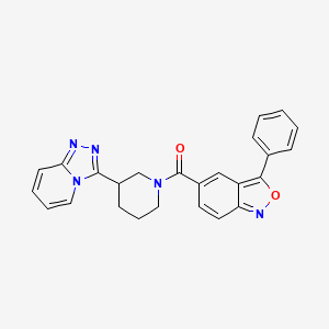 molecular formula C25H21N5O2 B10999997 (3-Phenyl-2,1-benzoxazol-5-yl)[3-([1,2,4]triazolo[4,3-a]pyridin-3-yl)piperidin-1-yl]methanone 