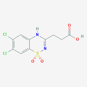 B011000 6,7-Dichloro-2H-1,2,4-benzothiadiazine-3-propanoic acid 1,1-dioxide CAS No. 101063-94-9
