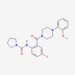 N-(4-fluoro-2-{[4-(2-methoxyphenyl)piperazin-1-yl]carbonyl}phenyl)pyrrolidine-1-carboxamide