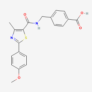 4-[({[2-(4-Methoxyphenyl)-4-methyl-1,3-thiazol-5-yl]carbonyl}amino)methyl]benzoic acid