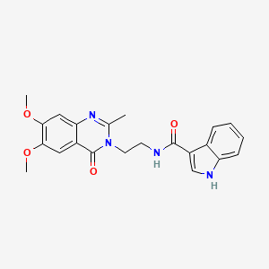 N-[2-(6,7-dimethoxy-2-methyl-4-oxoquinazolin-3(4H)-yl)ethyl]-1H-indole-3-carboxamide