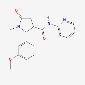 2-(3-methoxyphenyl)-1-methyl-5-oxo-N-(pyridin-2-yl)pyrrolidine-3-carboxamide