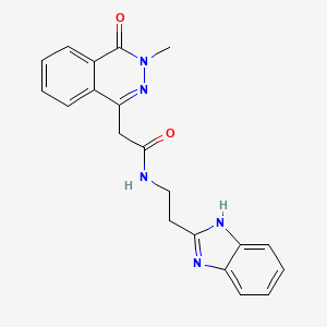 molecular formula C20H19N5O2 B11000037 N-[2-(1H-1,3-benzimidazol-2-yl)ethyl]-2-(3-methyl-4-oxo-3,4-dihydro-1-phthalazinyl)acetamide 