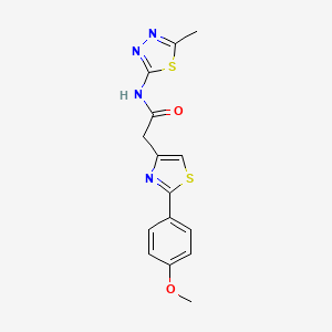 2-[2-(4-methoxyphenyl)-1,3-thiazol-4-yl]-N-(5-methyl-1,3,4-thiadiazol-2-yl)acetamide