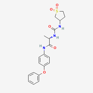 N~2~-[(1,1-dioxidotetrahydrothiophen-3-yl)carbamoyl]-N-(4-phenoxyphenyl)-L-alaninamide