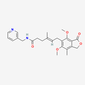 (4E)-6-(4,6-dimethoxy-7-methyl-3-oxo-1,3-dihydro-2-benzofuran-5-yl)-4-methyl-N-(pyridin-3-ylmethyl)hex-4-enamide