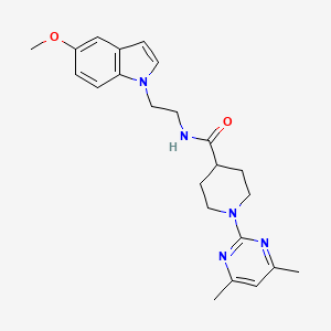 1-(4,6-dimethylpyrimidin-2-yl)-N-[2-(5-methoxy-1H-indol-1-yl)ethyl]piperidine-4-carboxamide