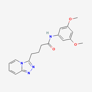 molecular formula C18H20N4O3 B11000085 N-(3,5-dimethoxyphenyl)-4-([1,2,4]triazolo[4,3-a]pyridin-3-yl)butanamide 