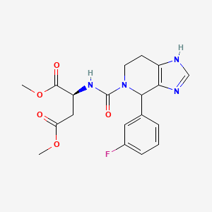 molecular formula C19H21FN4O5 B11000090 dimethyl N-{[4-(3-fluorophenyl)-1,4,6,7-tetrahydro-5H-imidazo[4,5-c]pyridin-5-yl]carbonyl}-L-aspartate 