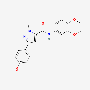 N-(2,3-dihydro-1,4-benzodioxin-6-yl)-3-(4-methoxyphenyl)-1-methyl-1H-pyrazole-5-carboxamide