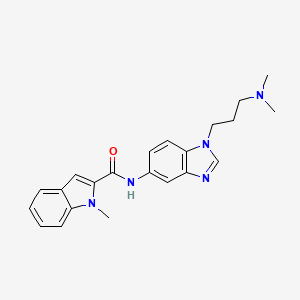 N-{1-[3-(dimethylamino)propyl]-1H-benzimidazol-5-yl}-1-methyl-1H-indole-2-carboxamide