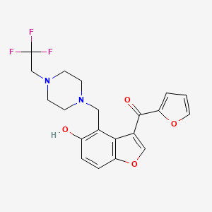 Furan-2-yl(5-hydroxy-4-{[4-(2,2,2-trifluoroethyl)piperazin-1-yl]methyl}-1-benzofuran-3-yl)methanone