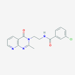 molecular formula C17H15ClN4O2 B11000116 3-chloro-N-[2-(2-methyl-4-oxopyrido[2,3-d]pyrimidin-3(4H)-yl)ethyl]benzamide 