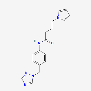 4-(1H-pyrrol-1-yl)-N-[4-(1H-1,2,4-triazol-1-ylmethyl)phenyl]butanamide