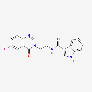 molecular formula C19H15FN4O2 B11000164 N-[2-(6-fluoro-4-oxoquinazolin-3(4H)-yl)ethyl]-1H-indole-3-carboxamide 