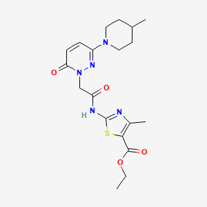 ethyl 4-methyl-2-({[3-(4-methylpiperidin-1-yl)-6-oxopyridazin-1(6H)-yl]acetyl}amino)-1,3-thiazole-5-carboxylate