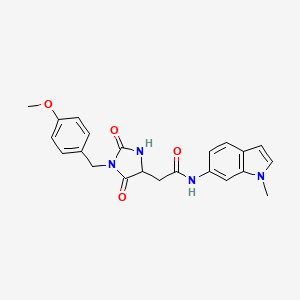 2-[1-(4-methoxybenzyl)-2,5-dioxoimidazolidin-4-yl]-N-(1-methyl-1H-indol-6-yl)acetamide